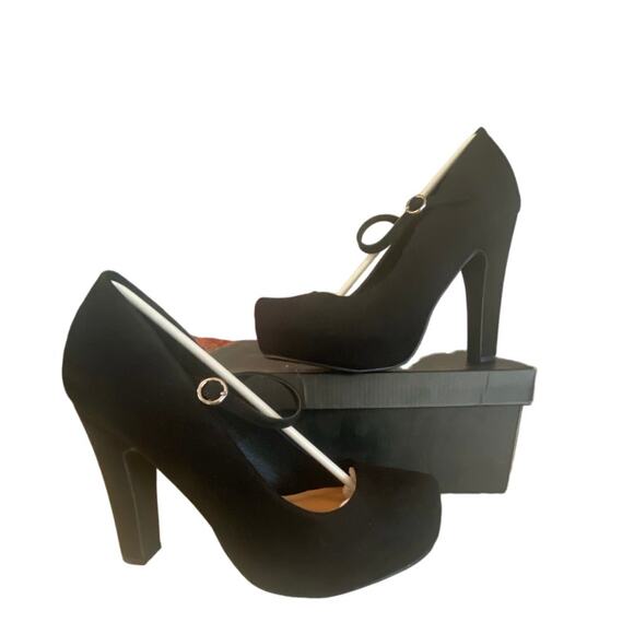Sivellya Black Platform Pumps size 9 W - Picture 1 of 5